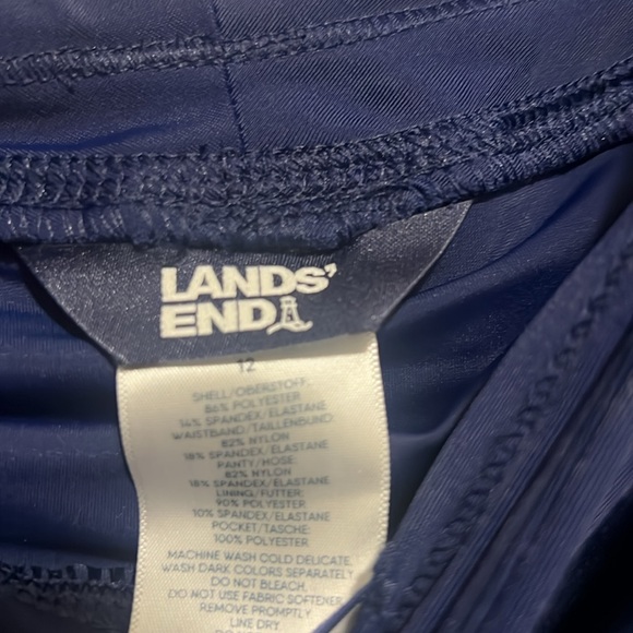 Lands End 3” swim shorts. 2 pairs in Black and Navy. Size 12. - Picture 5 of 9